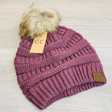 Load image into Gallery viewer, Fur Pom Beanie Unlined HAT43