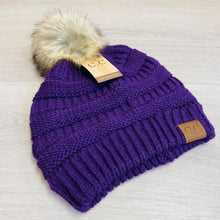 Load image into Gallery viewer, Fur Pom Beanie Unlined HAT43