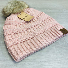 Load image into Gallery viewer, Fur Pom Beanie Unlined HAT43