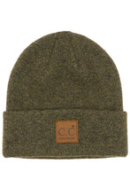 Load image into Gallery viewer, Unisex Soft Ribbed Leather Patch Beanie
