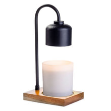Load image into Gallery viewer, Black &amp; Wood Arched Candle Warmer Lamp
