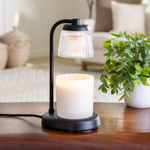Load image into Gallery viewer, Fluted Glass Black Candle Warmer Lamp
