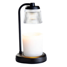 Load image into Gallery viewer, Fluted Glass Black Candle Warmer Lamp
