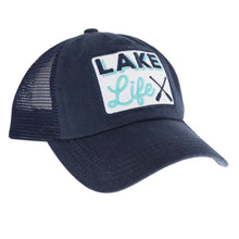 Load image into Gallery viewer, Embroidered Lake Life Patch High Pony Criss Cross Ball Cap MBT7008
