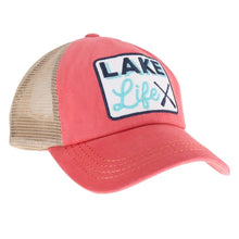 Load image into Gallery viewer, Embroidered Lake Life Patch High Pony Criss Cross Ball Cap MBT7008

