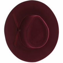 Load image into Gallery viewer, Grosgrain Bow Trim Wool Felt Panama Hat W1041
