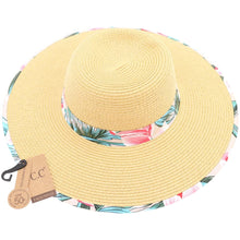 Load image into Gallery viewer, Sunhat - Wide Brim Hat w/Summer Floral Print
