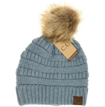 Load image into Gallery viewer, Mixed Soft Yarn Pom Beanie
