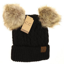 Load image into Gallery viewer, Double Fur Pom Beanie HAT2055
