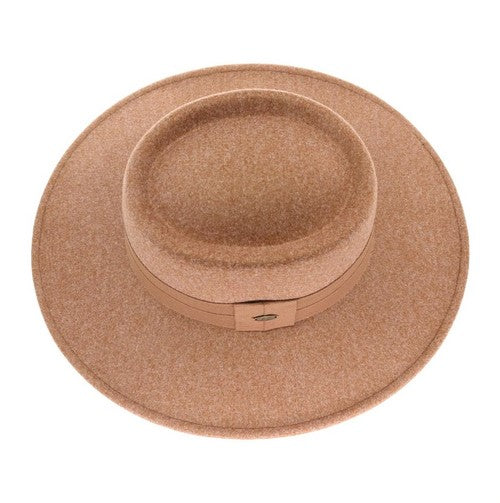 Wide Ribbon Band Vegan Fabric C.C Panama HAT WF9